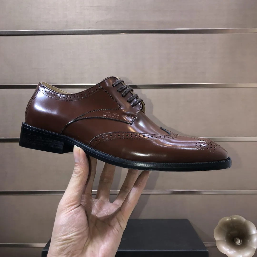 Men's shoes 💰640💰[Dior] (water-dyed cowhide lining) Dior original 1:1 high quality factory, imported original materials, imported version of raw cowhide, water-dyed cowhide lining, original TPU outsole, code number: 38-44
